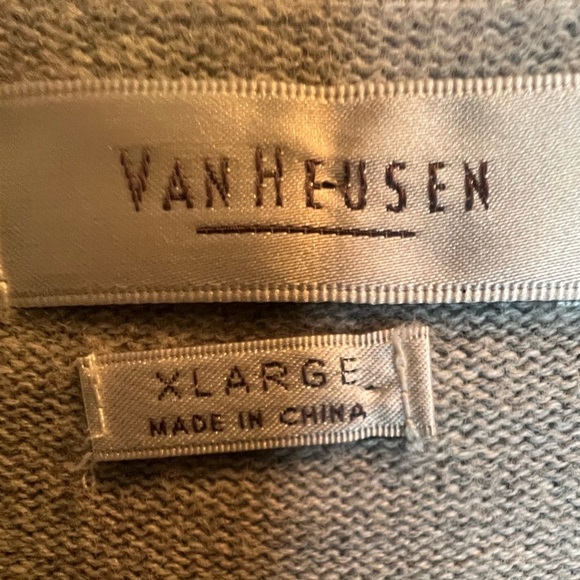 Van Heusen Gray Ruffled Cardigan Sweater - Picture 3 of 3